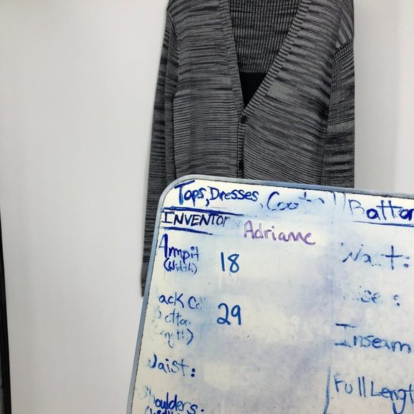 Armani Exchange grey purple space dye button front rayon cardigan - Picture 12 of 13